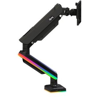 Suporte de Mesa Articulado Gamer para Monitor de 17" a 35" ELG, com Pistão a Gás, USB-A/C, RGB, Preto - F100RGB