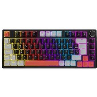 Teclado Mecânico Gamer PCYES Arkeum, 75%, RGB, Switch Blue, ABNT2, Black Vulcan - AKBV75BBR