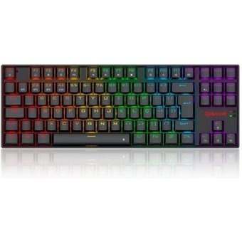 Teclado Mecânico Gamer Redragon Kumara Elite, Rainbow, Switch Brown, Tipo-C, ABNT2, Preto - K552-KRS (PT-BROWN)