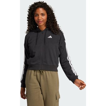 Moletinho Capuz Zíper Essentials Três Listras Mulher adidas