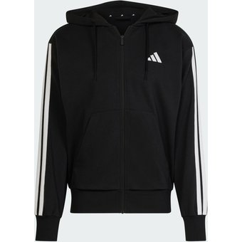 Moletinho Capuz Zíper Essentials Três Listras Homem adidas