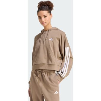 Moletinho Capuz Zíper Essentials Três Listras Mulher adidas