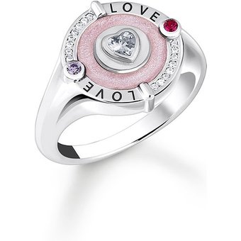 Thomas Sabo Damenring Sterling Silver TR2447-390-9-54 925er Silber, Emaille
