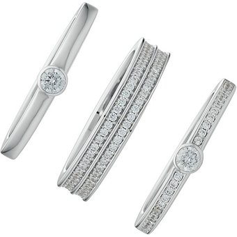 JETTE Damenring ENDLESS 87097072 925er Silber rhodiniert