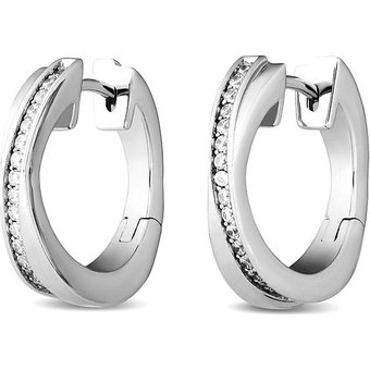 JETTE Creolen WRAPPED 87223183 925er Silber rhodiniert