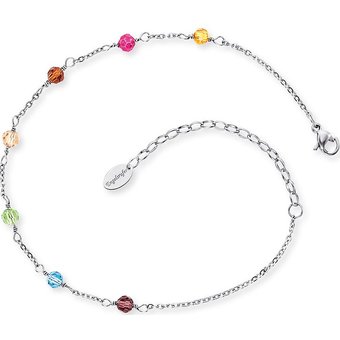 Engelsrufer FuĂźkette ERFS-RAINBOW Edelstahl, Glas