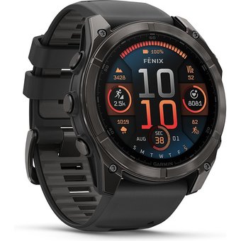 Garmin Smartwatch Fenix 8 - 51 mm AMOLED Sapphire Schwarz Carbongrau Titan DLC 010-02905-21