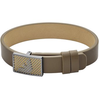 Emporio Armani Armband EGS3240060 Leder, Edelstahl
