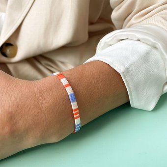 juni Breites Perlenarmband "Capri"