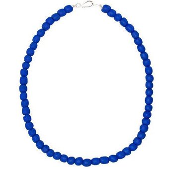 Global Mamas Halskette mit Perlen aus Recycling Glas, 46 cm