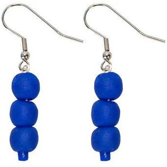 Ohrhänger "Pearls" aus Recycling Glas, Global Mamas, Ghana