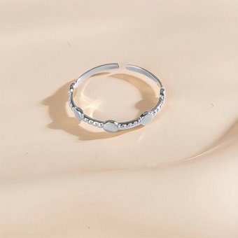 Größenverstellbarer FINE Dots Ring ca. Ø 17mm von Elektropulli