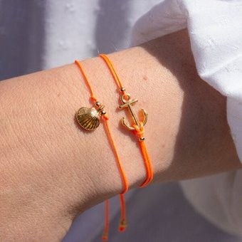 Bow & Hummingbird Armband auf Karte - Jakobsmuschel - Ein kleiner GruĂź vom Meer