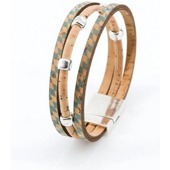 Artipel Veganes Kork-Armband mit Rauten