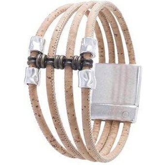 Kork-Deko Breites Korkarmband mit edlem Muster – vegan, handgefertigt & stylisch Damen-Accessoire