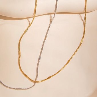 ELEKTROPULLI Superfeine zeitlose Kette 1mm schmal und optimal kombinierbar, Längen: 45 cm / 55 cm / 65 cm