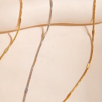 ELEKTROPULLI Superfeine zeitlose Kette 1mm schmal und optimal kombinierbar, Längen: 45 cm / 55 cm / 65 cm