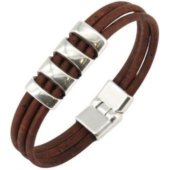 Artipel Veganes Kork-Armband mit Metall-Tunnel