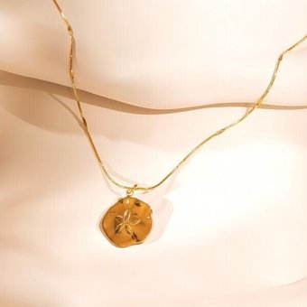 ELEKTROPULLI Superfeine zeitlose Kette 1mm schmal mit Anhänger, Set mit Ohrringen