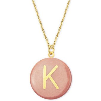lille mus Halskette mit Porzellananhänger BUCHSTABE Porzellanschmuck