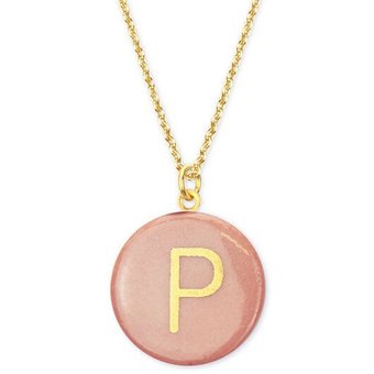 lille mus Halskette mit Porzellananhänger BUCHSTABE Porzellanschmuck