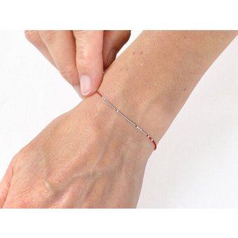 renna deluxe Morse-Code Armband aus Sterling Silber
