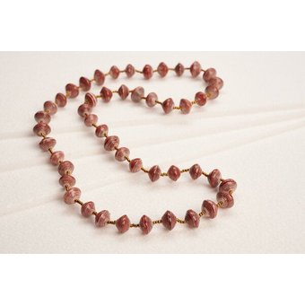 PEARLS OF AFRICA Lange Halskette aus Papierperlen ACHOLI COCO