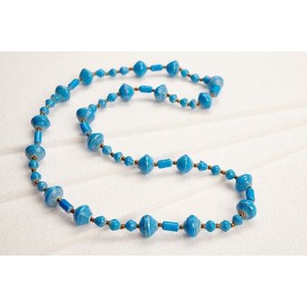 PEARLS OF AFRICA Lange Halskette aus Papierperlen "MUZUNGO LONG"