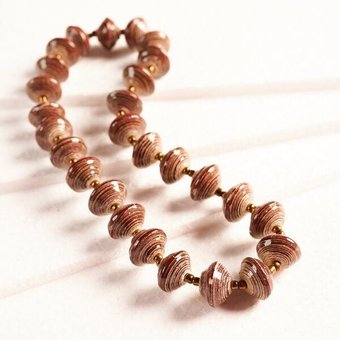 PEARLS OF AFRICA Halskette aus Papierperlen "ACHOLI SHORTY"