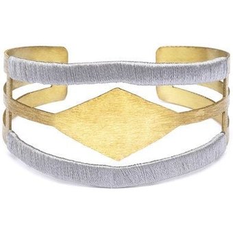 Frida Feeling Armreif Kaia, gold-farben / grau