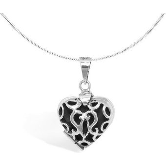 pakilia Silber Kette Herz Amulett Fair-Trade und handmade