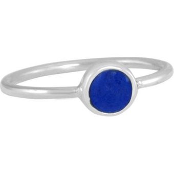pakilia Damen-Ring 'Redondo Lapizlazul' #7 925 Sterling-Silber