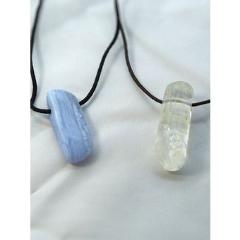 OneWorldMinerals Therapiestein Anhänger-Set "Kommunikation"