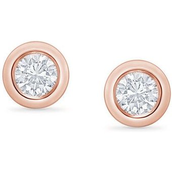 Eppi Bezelohrstecker aus Gold mit 0.3ct synthetischen Diamanten Viorica