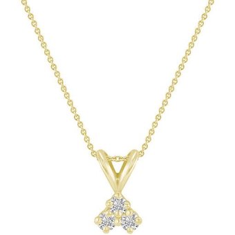 Eppi Goldene Kette mit drei synthetischen Diamanten Froze