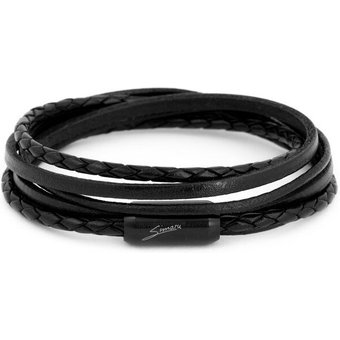 Simaru Echtleder- /Wickelarmband für Damen & Herren mit Magnetverschluss