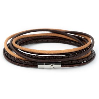 Simaru Echtleder- /Wickelarmband für Damen & Herren mit Magnetverschluss