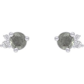 Eppi Goldene Cluster-Ohrringe mit Salt and Pepper Diamant Meave