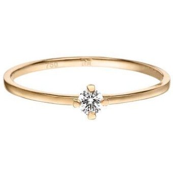 Maren Jewellery ReMind mini Solitärring 18 Karat Gold mit Labor Diamant