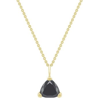 Eppi Goldkette mit schwarzen Diamanten im Trillion-Schliff Ferin