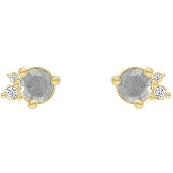 Eppi Goldohrringe mit Salt´n´Pepper Diamanten Meave