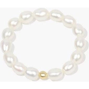 Paeoni Colors Klassischer Perlenring aus Süßwasserperlen und 18k Gold Vermeil, 925 Sterling Silber