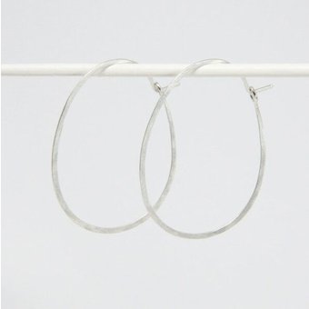 BELLYBIRD Jewellery CREOLEN - Oval, gehämmert, M/L