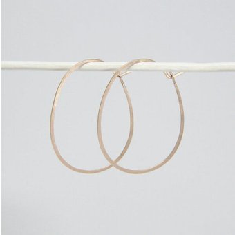 BELLYBIRD Jewellery CREOLEN - Oval, gehämmert, M/L