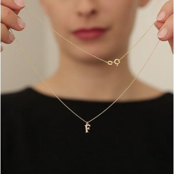 BELLYBIRD Jewellery Halskette - kleiner Buchstabe, Anhänger/ Silber/ Silber vergoldet