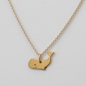 BELLYBIRD Jewellery Kinderkette - kleiner Wal, Anhänger/ Silber/ Silber vergoldet