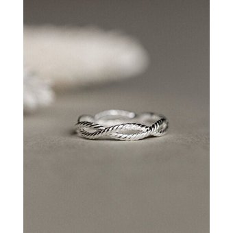lille mus Ring 'Kordel Twist' 925 Silber / vergoldet