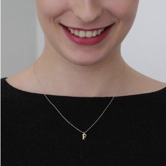 BELLYBIRD Jewellery Halskette - kleiner Buchstabe, Kinder/ Erwachsene, aus Silber/ Silber vergoldet