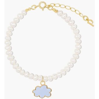 Paeoni Colors Wolken-Perlenarmband aus 18k Gold Vermeil, 925 Sterling Silber