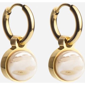 ALEXASCHA Gold Creolen mit Anhänger | Mix & Match